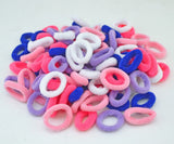 Wholesale 100 Pcs Colorful Child Kids Hair Holders Cute Rubber Hair Band Elastics Accessories Girl Charms Tie Gum