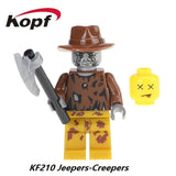 The Horror Theme Movie Hannibal Clockwork Orange Hackey Mask Jason Nightmares Sally Shock Building Blocks Kids Gift Toys KF6017