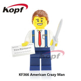 The Horror Theme Movie Hannibal Clockwork Orange Hackey Mask Jason Nightmares Sally Shock Building Blocks Kids Gift Toys KF6017