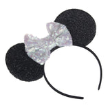 New Fashion Minnie Mouse Ears Hairband With Sequin Hair Bows For Kids Girls Cute Bling Bow Headband Hair Hoop Hair Accessories