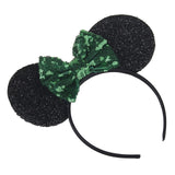 New Fashion Minnie Mouse Ears Hairband With Sequin Hair Bows For Kids Girls Cute Bling Bow Headband Hair Hoop Hair Accessories