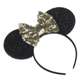 New Fashion Minnie Mouse Ears Hairband With Sequin Hair Bows For Kids Girls Cute Bling Bow Headband Hair Hoop Hair Accessories