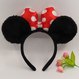 New Fashion Minnie Mouse Ears Hairband With Sequin Hair Bows For Kids Girls Cute Bling Bow Headband Hair Hoop Hair Accessories