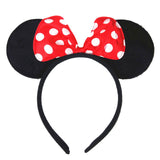 New Fashion Minnie Mouse Ears Hairband With Sequin Hair Bows For Kids Girls Cute Bling Bow Headband Hair Hoop Hair Accessories