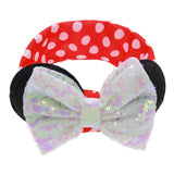 New Fashion Minnie Mouse Ears Hairband With Sequin Hair Bows For Kids Girls Cute Bling Bow Headband Hair Hoop Hair Accessories