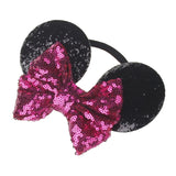 New Fashion Minnie Mouse Ears Hairband With Sequin Hair Bows For Kids Girls Cute Bling Bow Headband Hair Hoop Hair Accessories