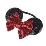 New Fashion Minnie Mouse Ears Hairband With Sequin Hair Bows For Kids Girls Cute Bling Bow Headband Hair Hoop Hair Accessories