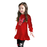 2018 Girls Clothes Sets Spring autumn  Costume kids Clothing suit Two pieces Minnie Long Sleeve dress toddler Children clothing