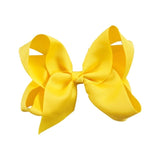 6 Inch Big Grosgrain Ribbon Solid Hair Bows With Clips Girls Kids Hair Clips Headwear Boutique Hair Accessories
