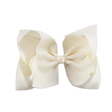 6 Inch Big Grosgrain Ribbon Solid Hair Bows With Clips Girls Kids Hair Clips Headwear Boutique Hair Accessories