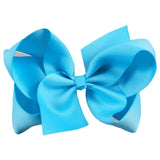 6 Inch Big Grosgrain Ribbon Solid Hair Bows With Clips Girls Kids Hair Clips Headwear Boutique Hair Accessories