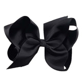 6 Inch Big Grosgrain Ribbon Solid Hair Bows With Clips Girls Kids Hair Clips Headwear Boutique Hair Accessories