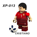 WorldCup Football Team Player Ronaldo Lionel Messi Neymar Beckham Building Blocks Figure Bricks Toy kids gift Compatible Legoed