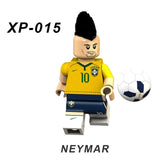 WorldCup Football Team Player Ronaldo Lionel Messi Neymar Beckham Building Blocks Figure Bricks Toy kids gift Compatible Legoed