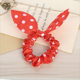 Rabbit Ears Hair Band Children Kids Hair Accessories Scrunchies Elastic Hair Band For Women Girl Rubber Band Polka Dot Hair Rope