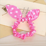 Rabbit Ears Hair Band Children Kids Hair Accessories Scrunchies Elastic Hair Band For Women Girl Rubber Band Polka Dot Hair Rope