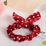 Rabbit Ears Hair Band Children Kids Hair Accessories Scrunchies Elastic Hair Band For Women Girl Rubber Band Polka Dot Hair Rope