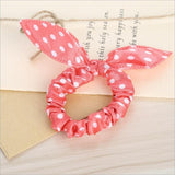 Rabbit Ears Hair Band Children Kids Hair Accessories Scrunchies Elastic Hair Band For Women Girl Rubber Band Polka Dot Hair Rope