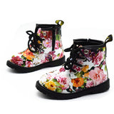 2018 Kids Girls Boots Autumn And Winter PU Leather Waterproof Boots Zip Rome Children Martin Boots Fashion Baby Girl Shoes