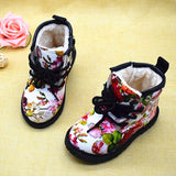 2018 Kids Girls Boots Autumn And Winter PU Leather Waterproof Boots Zip Rome Children Martin Boots Fashion Baby Girl Shoes