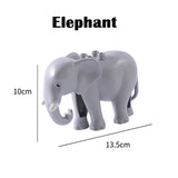 Duplos Animal Model Figures big Building Block Sets Elephant  kids educational toys for children compatible legoe  duploe