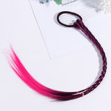 New Girls Colorful Wigs Ponytail Hair Ornament Headbands Rubber Bands Beauty Hair Bands Headwear Kids Hair Accessories Head Band