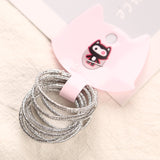 12 Colors 10Pcs/Card 3cm Child Rubber Bands Hair Accessories Wholesale New Fashion Candy Colors Hair Elastics For Girls Kids