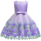 Flower Cake tutu Kids Clothing Elegent hand beading Girls Dresses for Children Princess Party Custumes 2-10 Years
