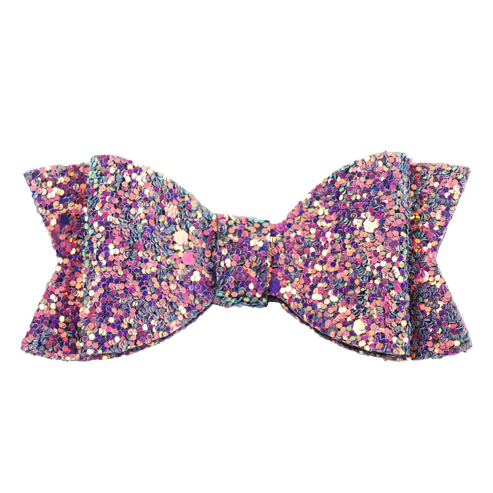 3" Cute Glitter Hair Bows Hair Clip For Girls Kids Handmade Boutique Small Colorful Bling Bows Hairgrip Hairpin Hair Accessories