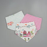 [Momscare] 3 Pcs/lot Fashion Newborn Baby Bibs Waterproof Kids Girls And Boys Cotton Triangle Children Feeding Accessories