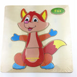 1pc Wooden 3D Puzzle Jigsaw Wooden Toys For Children Cartoon Animal Puzzles Intelligence Kids Children Educational Toy