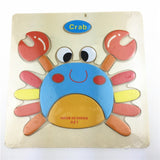 1pc Wooden 3D Puzzle Jigsaw Wooden Toys For Children Cartoon Animal Puzzles Intelligence Kids Children Educational Toy