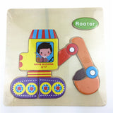 1pc Wooden 3D Puzzle Jigsaw Wooden Toys For Children Cartoon Animal Puzzles Intelligence Kids Children Educational Toy