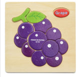 1pc Wooden 3D Puzzle Jigsaw Wooden Toys For Children Cartoon Animal Puzzles Intelligence Kids Children Educational Toy