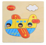 1pc Wooden 3D Puzzle Jigsaw Wooden Toys For Children Cartoon Animal Puzzles Intelligence Kids Children Educational Toy