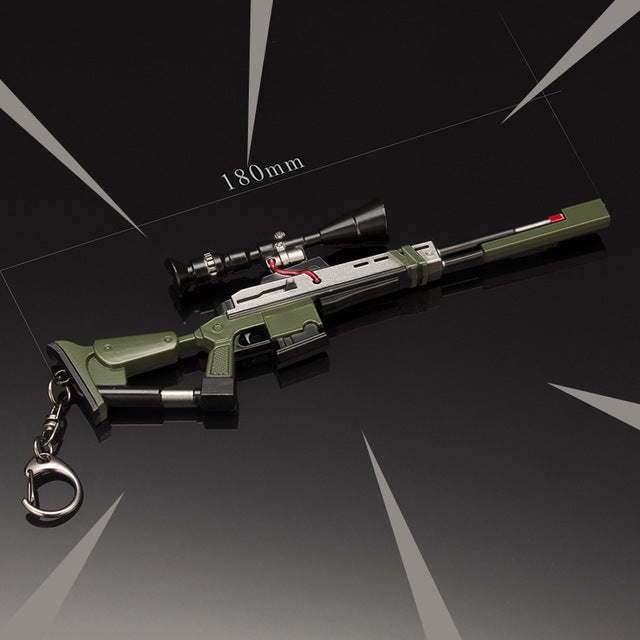 Kids Christmas Gifts Toys Game Fortnight Battle Royale Action Figure Gun Model Alloy Weapons FORTNIGHT Keychain