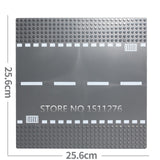 City Road Street Base Plate Straight Crossroad Curve T-Junction Compatible LegoING DIY Building Blocks Baseplate Parts Sets Toys