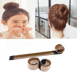 42cm Girls Wig Hair Curls Accessories Bud Ball Hair Band French Periwig Tool Twist Kids Bun Maker Child Drop Ship