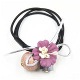 1PCS Lovely Clover Gray Ball Elastic Hair Bands Toys For Girls Handmade Bow Headband Scrunchy Kids Hair Accessories For Womens