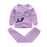 VIDMID 1-9Y girls pajamas clothing sets kids t-shirts and pants baby girls underwear sets for girl sleepwear suit set  4049 02