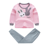 VIDMID 1-9Y girls pajamas clothing sets kids t-shirts and pants baby girls underwear sets for girl sleepwear suit set  4049 02