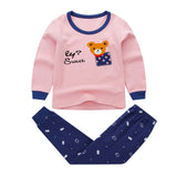 VIDMID 1-9Y girls pajamas clothing sets kids t-shirts and pants baby girls underwear sets for girl sleepwear suit set  4049 02