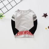 New Spring Boys Girls T Shirts Children Tees Boy Girl Long Sleeve Shirts Cotton Kids Tops Baby Clothing 12M-8Y Casual