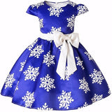 New Year Girl Christmas Dress Baby Winter Snowman Holiday Children Clothing Party Kids Santa Claus Costume Gift 3-10 years old