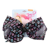 8" Large JoJo Bow W Hair Clip For Girls Kids Handmade Metalic Printed Ribbon Knot Jumbo Hair Bow Hair Accessories
