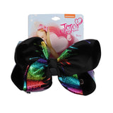 8" Large JoJo Bow W Hair Clip For Girls Kids Handmade Metalic Printed Ribbon Knot Jumbo Hair Bow Hair Accessories
