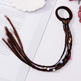 New Girls Colorful Wigs Ponytail Hair Ornament Headbands Rubber Bands Beauty Hair Bands Headwear Kids Hair Accessories Head Band