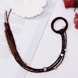 New Girls Colorful Wigs Ponytail Hair Ornament Headbands Rubber Bands Beauty Hair Bands Headwear Kids Hair Accessories Head Band