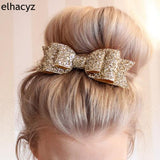1PC Retail Hair Clip Women Baby Girl Big Glitter Hair Bow Kids Hairpins Hair Clip For Children Hair Accessories Toddler Headwear
