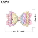 1PC Retail Hair Clip Women Baby Girl Big Glitter Hair Bow Kids Hairpins Hair Clip For Children Hair Accessories Toddler Headwear